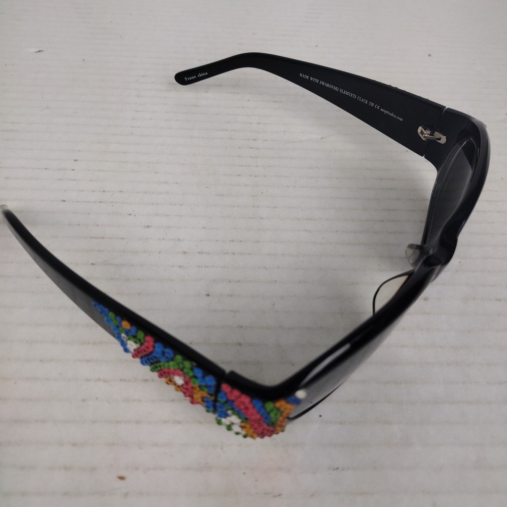 JIMMY CRYSTAL NEW YORK JCS911 BLACK AUTHENTIC SUNGLASSES 59-16 - Picture 7 of 12